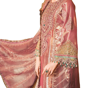 Robe de soirée d'été pour femmes avec un beau design pakistanais brodé, logo personnalisé, caractéristique écologique pour la mode de boutique - Product Image 1