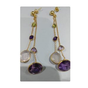 Approvisionnement en vrac 925 Sterling Sliver Gemstone Boucle d'oreille Inde Vente en gros - Product Image 1