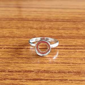 Liso Sólido Real 7 MM Ronda Collet Copa Anillo Montajes en blanco Pure 925 Sterling Silver Metal Trendy Stone Collet Joyería fina - Product Image 2