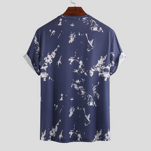 Camisetas informales holgadas de manga corta con cuello redondo y estampado de grafiti abstracto de verano para hombre - Product Image 2