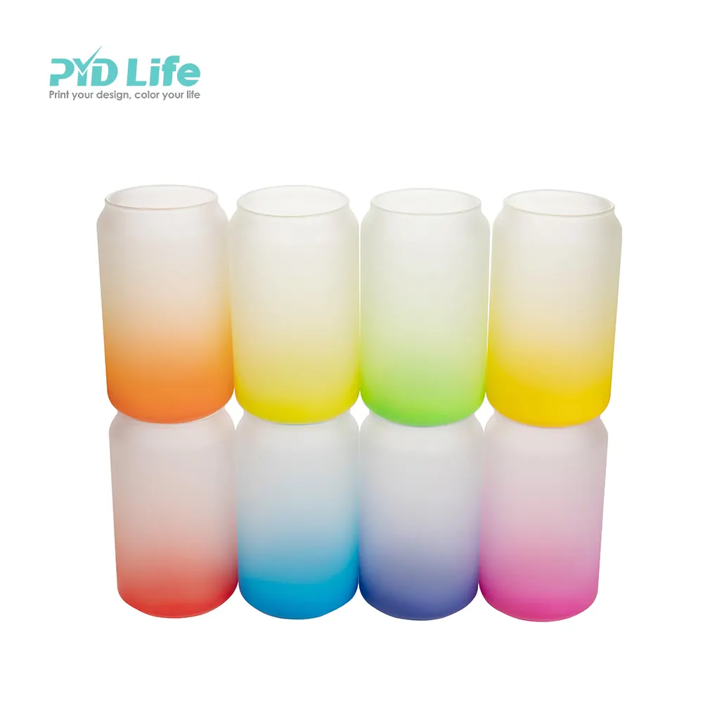 PYD Life แก้วมัก13ออนซ์400มล.,แก้วมักทนความร้อนสีไล่ระดับโลโก้ตามสั่ง
