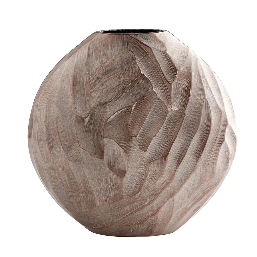Sand Wave Design Metall Blumenvase Antike Vasen für Pflanzen Elegante Pflanzen Vase für Wohnzimmer