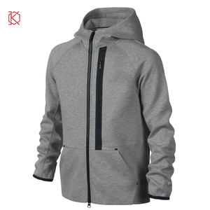 Sweat-shirts pour hommes avec fermeture éclair latérale, OEM personnalisé, haute qualité, polaire d'hiver, polyester/coton, coupe ample, imperméables - Product Image 3