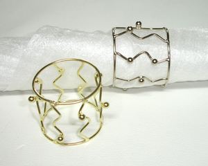 Rond de serviette en métal avec fil d'or Vente en gros Anneaux porte-serviettes en acier inoxydable en métal Anneaux Offre Spéciale or pour décoration de mariage Rond de serviette - Product Image 5