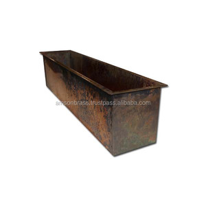 Jardinière décorative pour fenêtre, balcon, rectangulaire, galvanisée, Design côtelé, Pots et jardinières suspendus pour fenêtre de maison - Product Image 2