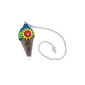 Meilleur rapport qualité-prix pour Orgone d'améthyste avec pendules tibétains tournesol : Orgone d'améthyste avec pendules tibétains tournesol à vendre - Product Image 1