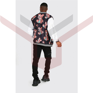 เสื้อแจ็กเก็ตเบสบอล,เสื้อแจ็กเก็ตปักลาย Letterman College Bomber เลือกสีได้ตามต้องการ - Product Image 4