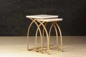 Oneup — plateau latéral en métal et marbre, pour salle à manger, moderne, rond, fabriqué en inde, tout bureau, maison, Restaurant, Super marché, 2022 - Product Image 2