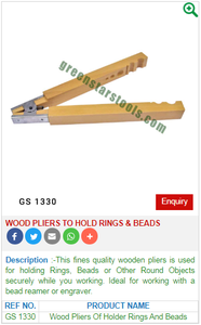 Alicates de madera para sujetar anillos y cuentas GS 1330 para herramientas de joyería-Herramientas de joyería - Product Image 2