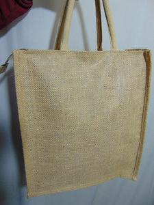 Lowell <b>Craft</b> Ready Stock Recycled Eco-Friendly Geometric Print Jute Tote <b>Bag</b> Zipper Closure Rope Handle (12"W X 14"H X 5"G) for - Product Image 5