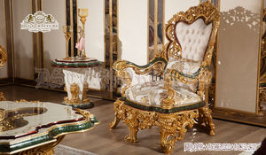 Meubles de salon sculptés lourds de style turc ensemble de canapés baroques de luxe 5 places meubles de salon élégants polonais doré - Product Image 4