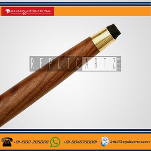 Bastón de madera de latón Vintage antiguo, bastón de latón antiguo con bastón náutico de madera para caminar, bastón para Unisex - Product Image 3