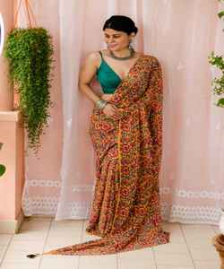 Banarasi Soie Jacquard Saree avec Chemisier Femmes Porter Dames Fête Festival Usage Quotidien Doux Coton Soie Sari En Gros Bas Prix Alphanumero - Product Image 3