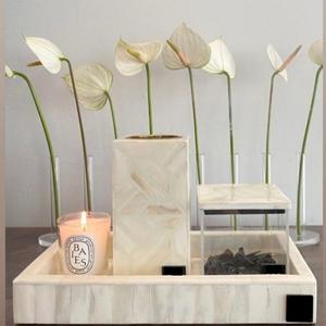 Natural Mother of Pearl Inlay Bakhoor Burner Tray Aclyric Box Latest <b>Bone</b> Inlay Bakhoor Burner Mabkhara Trendy Medkhan 2024 - Product Image 3