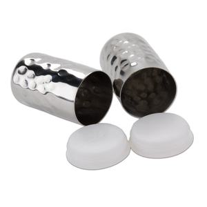 เครื่องเขย่าพริกไทยเกลือโลหะสแตนเลสสีเงินธรรมชาติเครื่องปั่นขนาด2 oz อุปกรณ์เครื่องเทศรูปทรง - Product Image 3