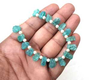 ชุดอัญมณีอะพาไทต์สีน้ำเงินธรรมชาติ 23 ชิ้น ผลิตจากโรงงาน ไม่ผ่านการบำบัดและขัดเงา สำหรับทำเครื่องประดับ ขายส่ง - Product Image 4