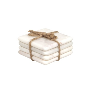 Posavasos de mármol natural, blanco con forma de corazón - Product Image 6