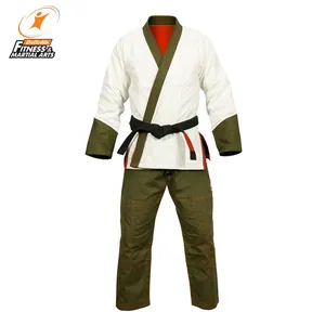 ต่ำราคาศิลปะการต่อสู้ Bjj Gi Kimono บราซิล Jiu Jitsu สีดำ Judo Gi ชุด