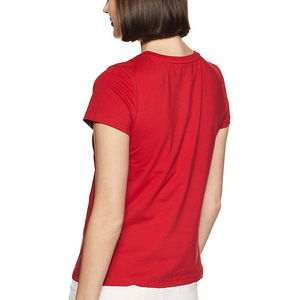 Camiseta de media manga sólida para mujer OEM con ajuste regular y cuello redondo para uso diario - Product Image 6