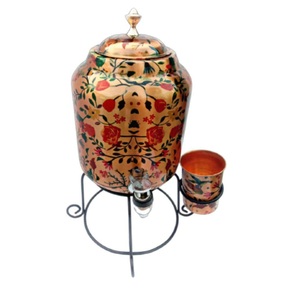 Meilleur dernier design Ensemble de verre distributeur d'eau en cuivre écologique de style vintage Fabricant de gros personnalisable à bas prix - Product Image 1