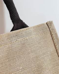 Ventes directes d'usine mignon sac fourre-tout en toile de jute style pliant réutilisable avec sac en jute imprimé logo personnalisé - Product Image 4