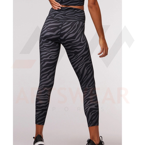 Pantalones ajustados de entrenamiento de cintura alta deporte gimnasio ropa deportiva mallas estampadas para mujeres Spandex Nylon nuevo diseño mujer mallas transpirables - Product Image 2