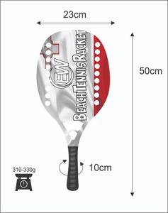 Raquettes de beach tennis sur mesure, raquettes de paddle/Padel, 100% fibre de verre, poignée en fibre de carbone, poids 320-340g, logos, combinaisons de couleurs - Product Image 1