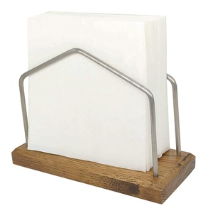 Servilletero de madera Vintage hecho a mano, forma cuadrada, precio bajo, servilletero decorativo al por mayor con función de colgar - Product Image 4