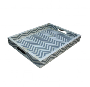 Plateau de service en incrustation d'os de qualité vintage fait à la main taille personnalisable pour la table basse de cuisine ou le service de boissons - Product Image 4