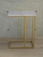 Table basse moderne convertible avec structure en métal et plateau en MDF pour la maison, le salon et la chambre