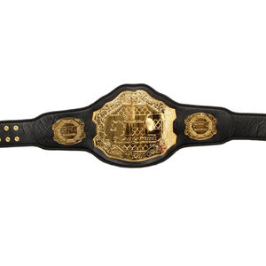 แท็กทีมชิงแชมป์โลกราคาถูกมวยปล้ำแข็งแกร่งหนังเข็มขัดทองที่กำหนดเองมวย OEM โลโก้ Pcs - Product Image 1