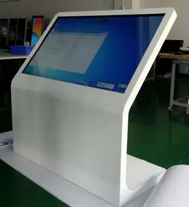 OEM fabrika Android zemin standı interaktif kızılötesi dokunmatik kiosk ekran masa ile özelleştirilmiş tasarım