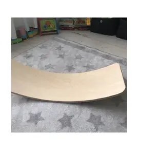 Tamaño pequeño de madera Original Wobble equilibrio niño Yoga Junta curvas junta para niños pequeños niños adultos - Product Image 1