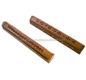 Handmade Wooden Coffin Box Shape Incense Holder Burner Agarbatti Stand Aromatherapy <b>Diffuser</b> for <b>Room</b> & Religious Use Seed - Product Image 6