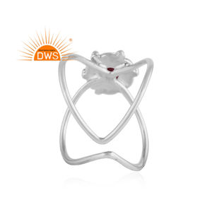 Natural Ruby Gemstone Ring Jewelry Supplier Women's Design Fine 925 Sterling Silver Ring Wholesaler Jewelry Supplier - Product Image 3