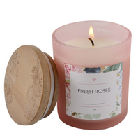 Bougies de soja en forme de boule parfumée pilier 100% cire de paraffine naturelle bougie parfumée en verre plus grand pot de bougie avec couvercle