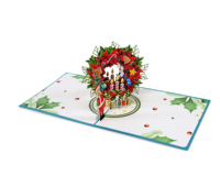 Tarjetas 3D Pop-up para Empresas y Tiendas de Regalos, Superventas, Tarjetas de Felicitación Navideñas con Diseño de Santa Claus