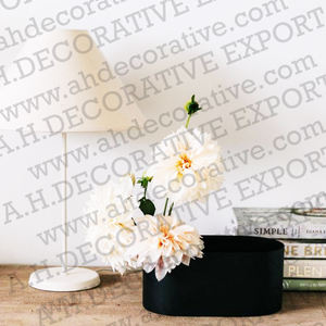 Florero ovalado de Metal de diseño único, decoración de vestíbulo del hogar, venta directa de fábrica, precio al por mayor - Product Image 6