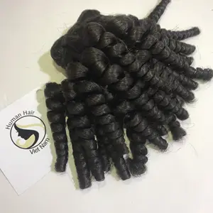 Grosir Pabrik Harga Vietnam Mongolia Afro Kinky Curly Rambut Bundel 4A 4B 4C Rambut Manusia Bundel 8-20Inch Remy Rambut