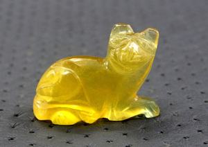 Natural Yellow Fluorite Loose Gemstone Carving Cutting <b>Cat</b> Shape Cabochons Home Decoration Wholesale <b>Top</b> Quality - Product Image 5