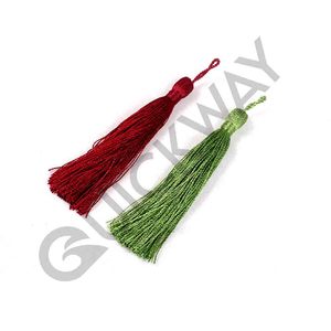 All-Design Custom 2023 Wholesale High Quality Rayon Metallic Green Tassel <b>Trims</b> <b>Fringe</b> for Decorative Use - Product Image 2