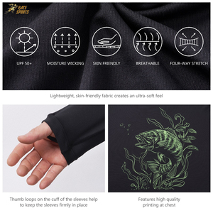 เสื้อเชิ้ตแขนยาวแห้งเร็วสำหรับผู้ชาย,เสื้อกันแดด UPF 50เสื้อเชิ้ตสำหรับใส่ตกปลาพิมพ์ลายสำหรับกิจกรรมกลางแจ้ง - Product Image 5