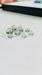 อเมทิสต์สีเขียวธรรมชาติหัวหอม Cabochon เรียบคุณภาพห่วงอัญมณีสะอาดสำหรับการทำเครื่องประดับและงานฝีมือ - Product Image 3