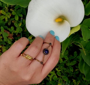 ปรับMidiแหวนหินอัญมณีผู้หญิงแหวนสีทอง - Product Image 1