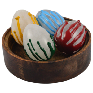 Cuenco de madera de varios colores y diseño de acabado pintado, con forma ovalada, color marrón, lo mejor para decoración de utensilios de cocina - Product Image 1