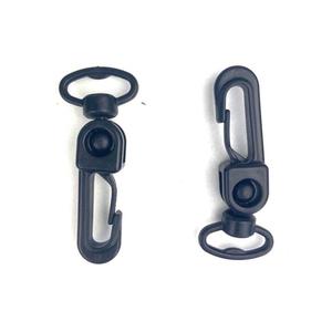 Small size pom material swivel bag parts buckles with custom logo hanging plastic key chain snap hook