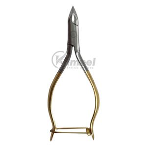 Pince à ongles dorée à double ressort avec lame tranchante Livraison rapide pour salon de manucure Pince à cuticules pour doigts - Product Image 6