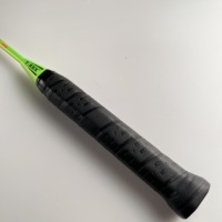 Raquette de badminton professionnelle LIBOTAI Master Series TI WIRE 10 2024, entièrement en carbone graphite titane, ultra légère, haute tension, avec grip en PU.