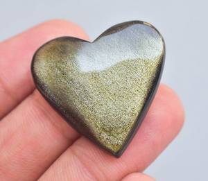 Gema de obsidiana dorada de grado AAA, cabujón, joyería suelta, Colgante de Piedra, taxi - Product Image 5