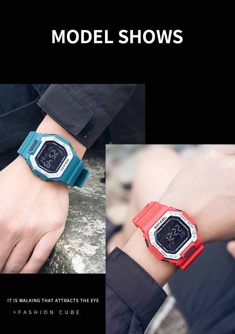 Best selling digital watch for kids colorful SMAEL 8059 fashion water resistance sport watch children